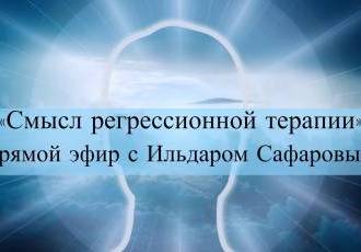 Ильдар Сафаров «Смысл регрессионной терапии»